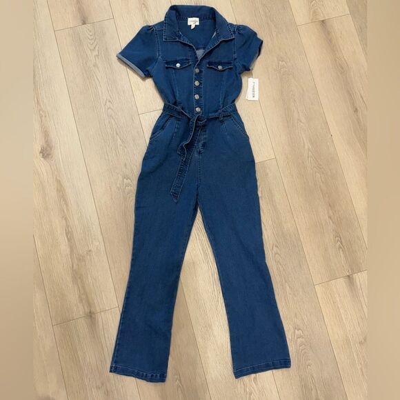 7th & hudson Pants - NWT 7th & Hudson blue denim jumpsuit size small women’s